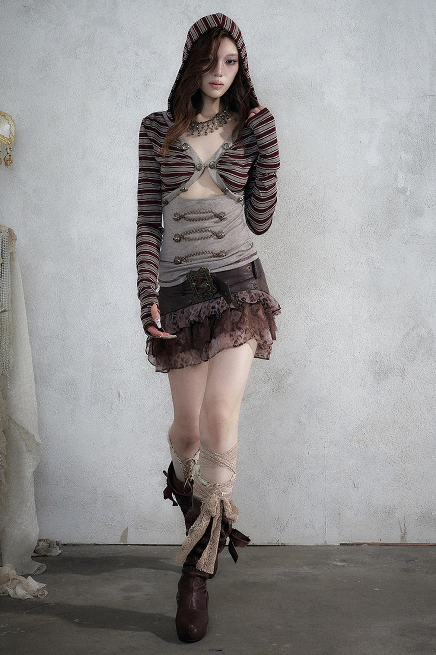 Retro Sequin Leopard Skirt