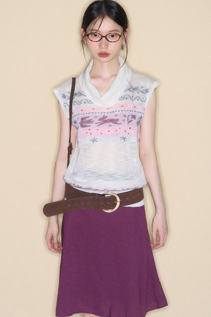 Bunny Fair Isle Knit Vest