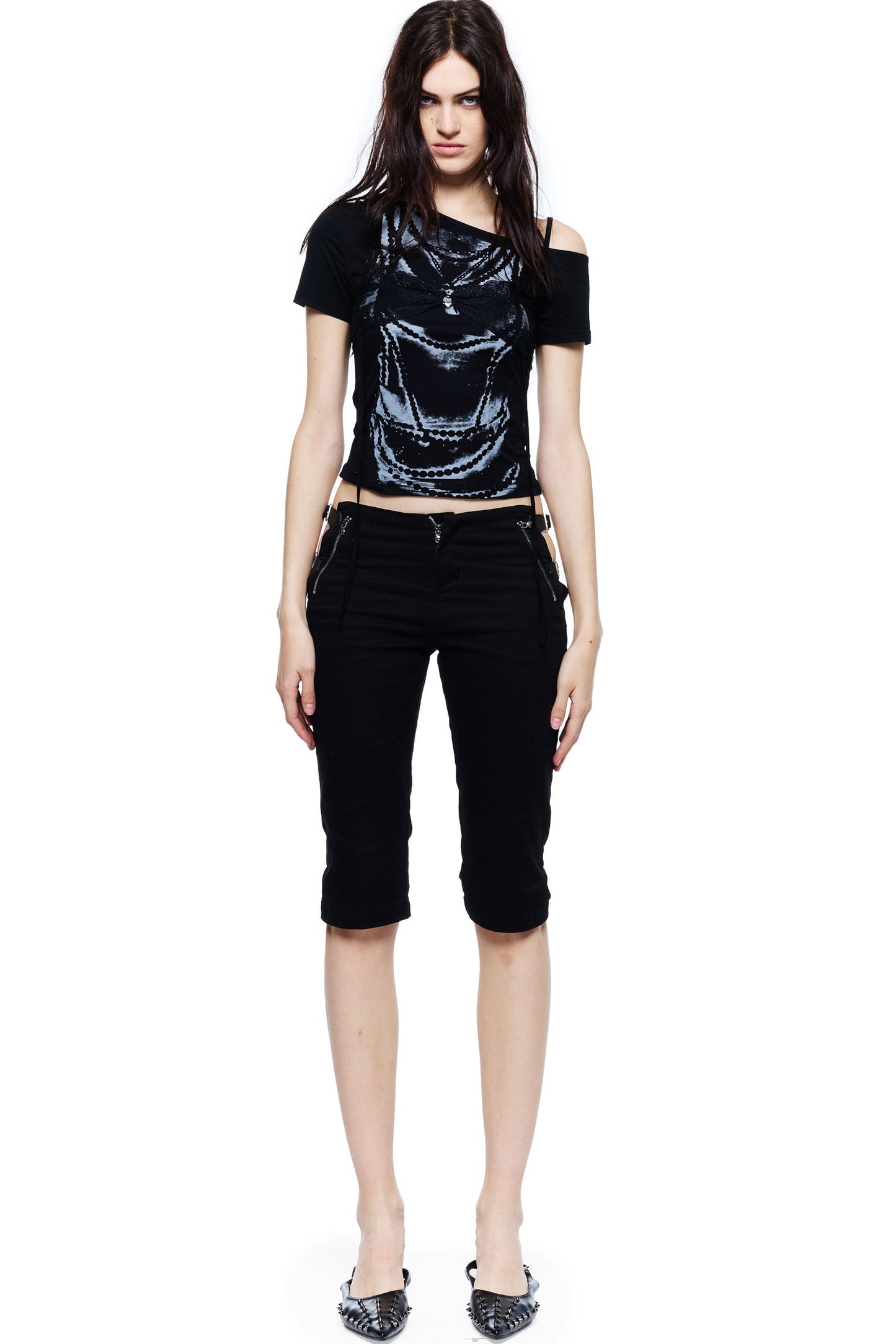 Lace Spliced Layered T-Shirt