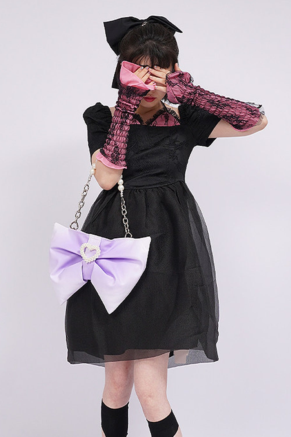 Gradient Bowknot Shoulder Bag