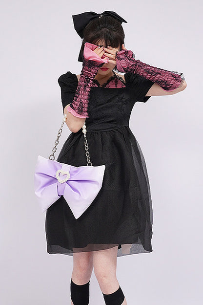 Gradient Bowknot Shoulder Bag