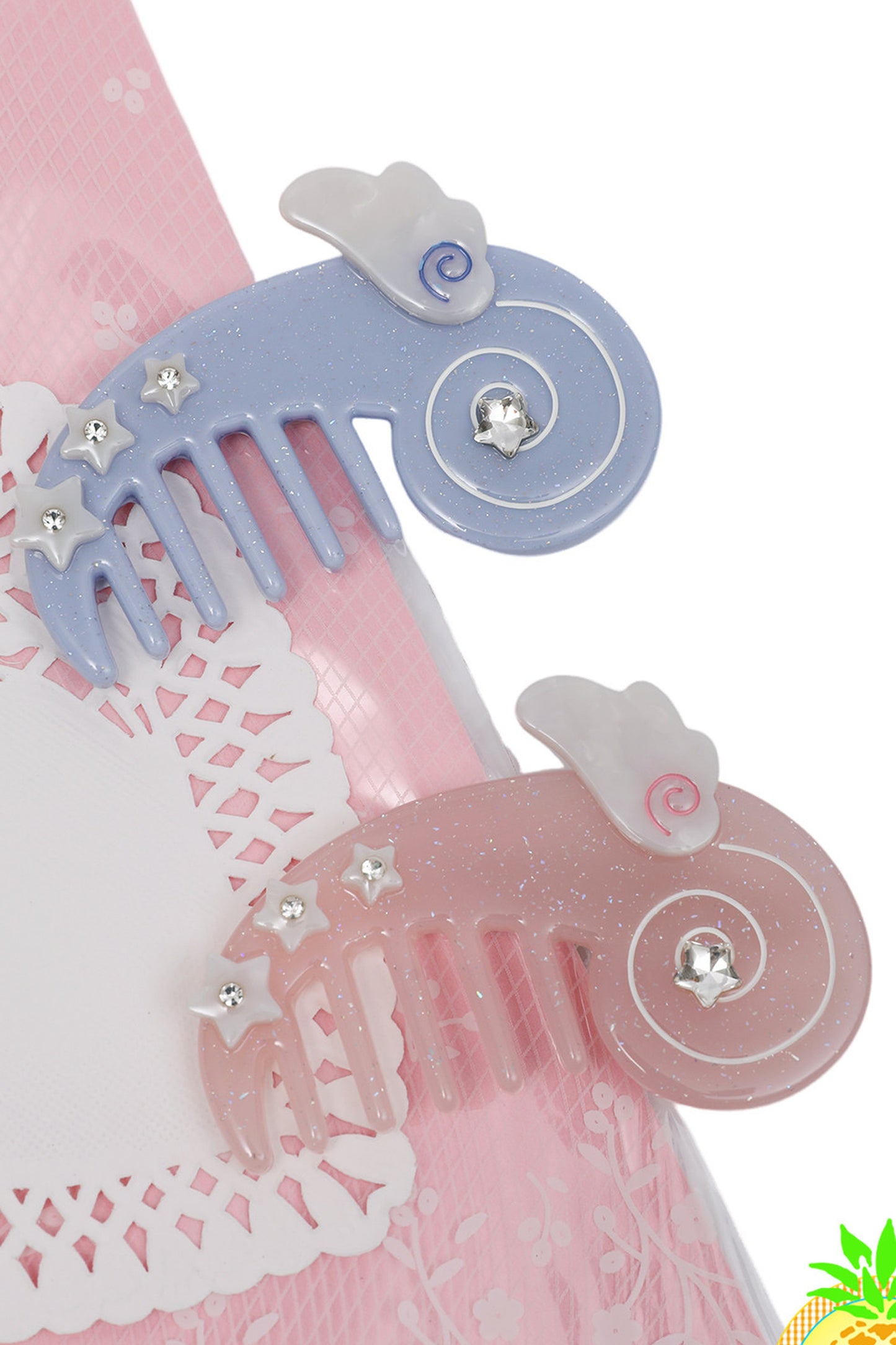 Pink Blue Comb Hair Clip