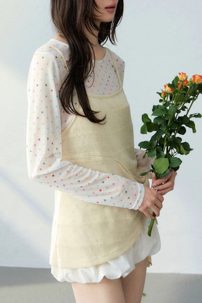 Floral Star Mesh Top Set