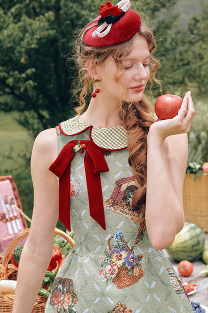 Berry Basket Floral Short Dress