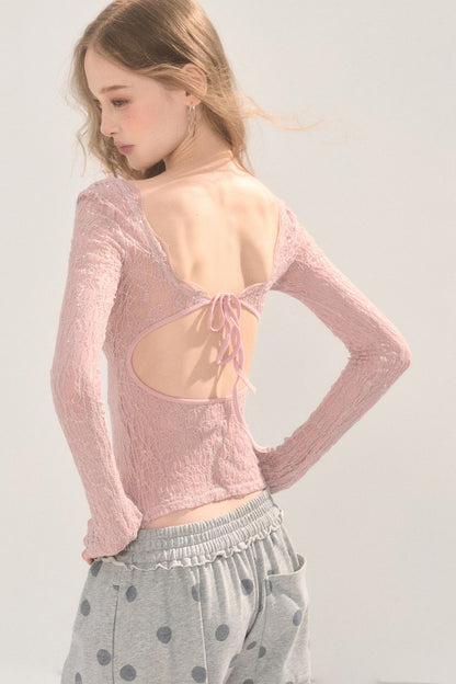 Backless Lace Top