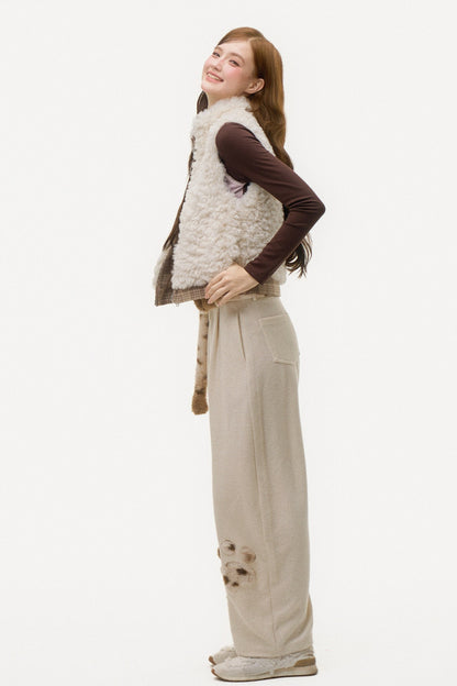 Reversible Plaid Sherpa Vest