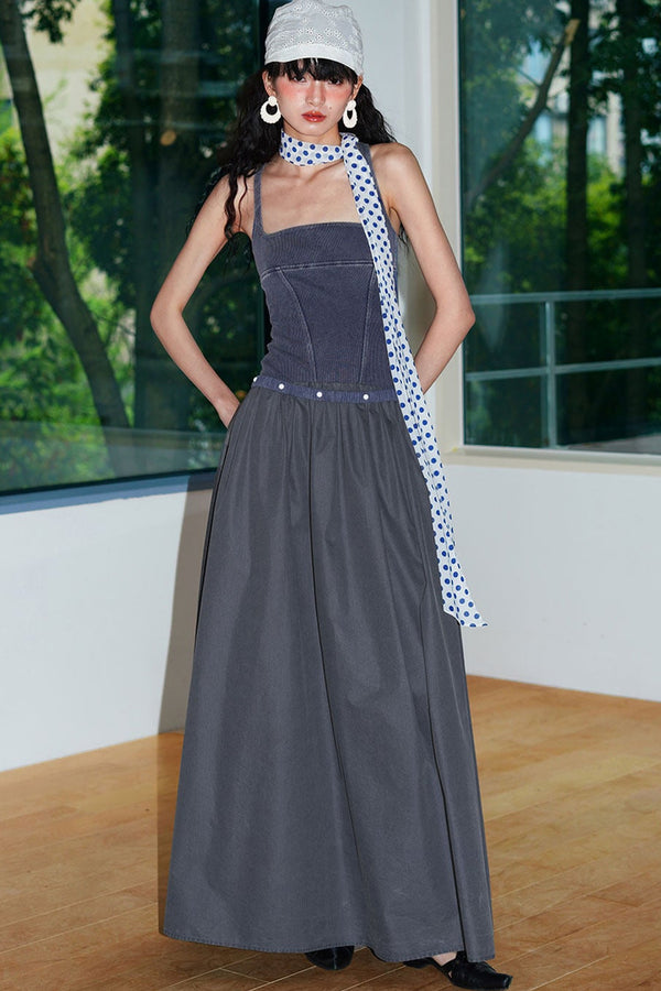 Distressed Washed Cotton Dress