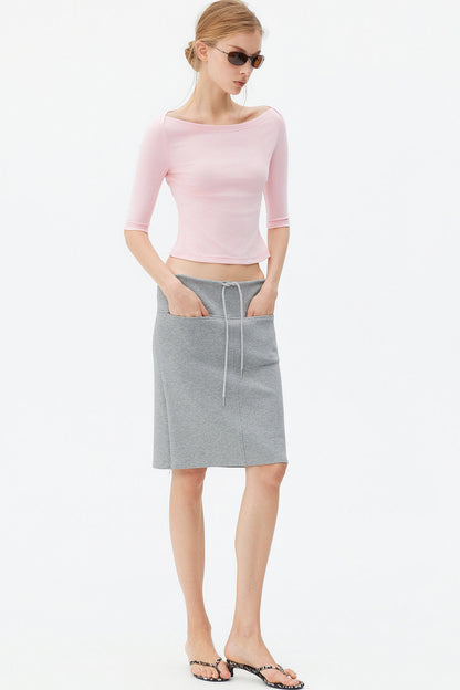Boat Neck Knit Top