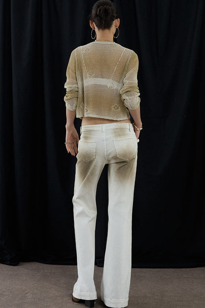 Cardigan romantico retrò floreale traforato