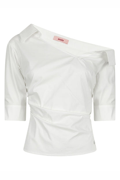 Asymmetrical Off-Shoulder Blouse