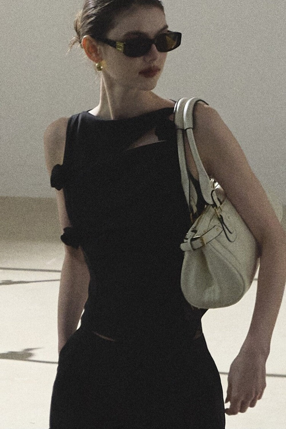 One-Shoulder Lyocell Wool Camisole