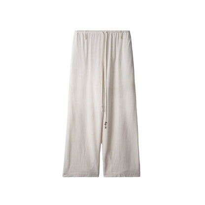 Linen Blend Air Wide-Leg Trousers
