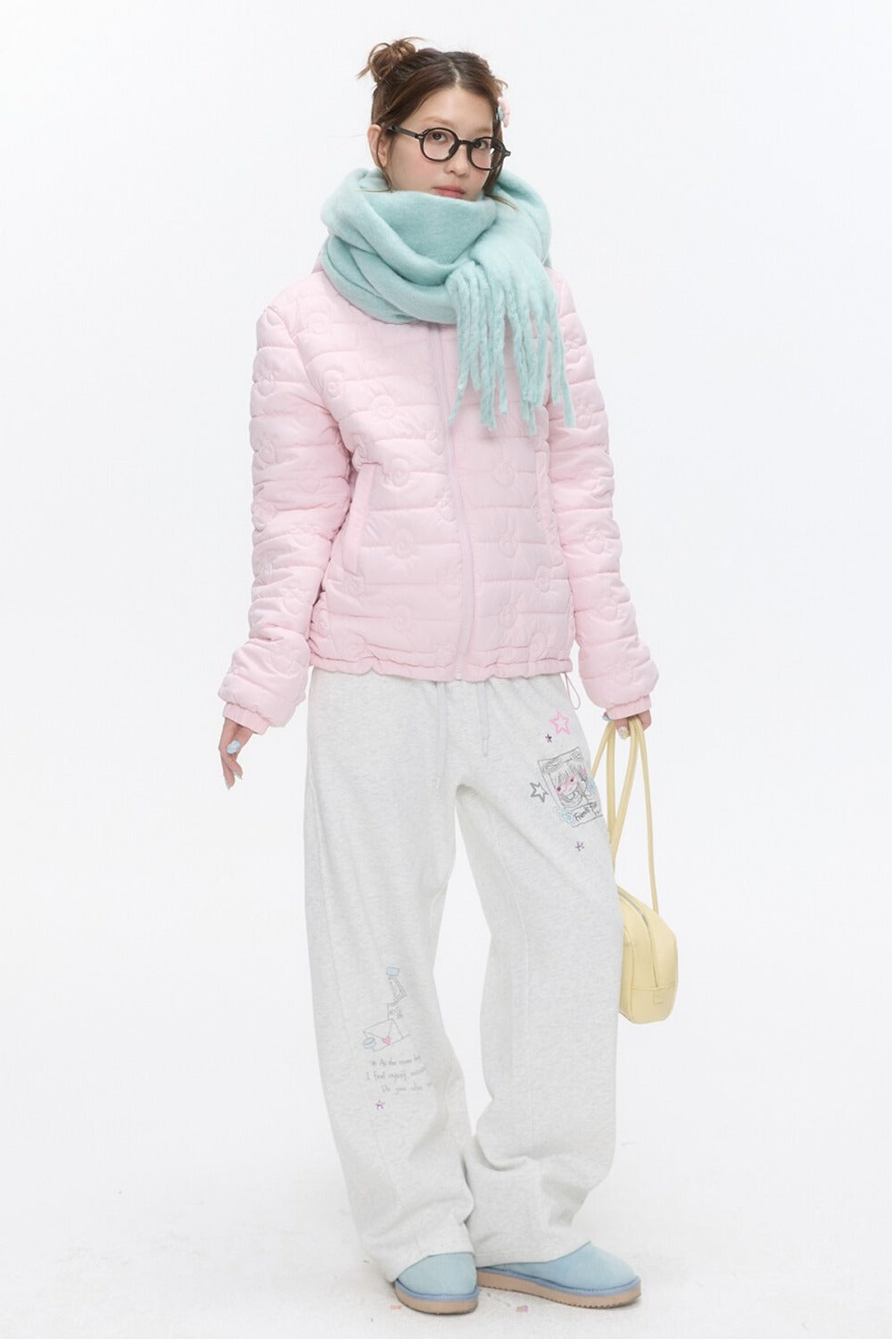 Gray Fleece-Lined Sweatpants
