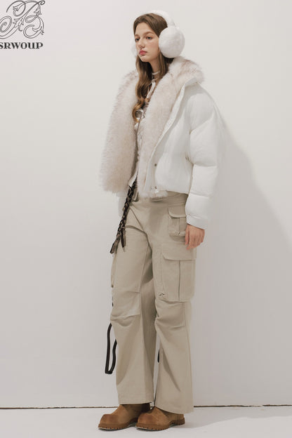 White Cotton Puffer Coat