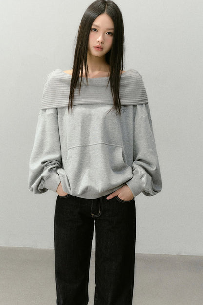 One-Shoulder Hoodie and Jeans Set-Up