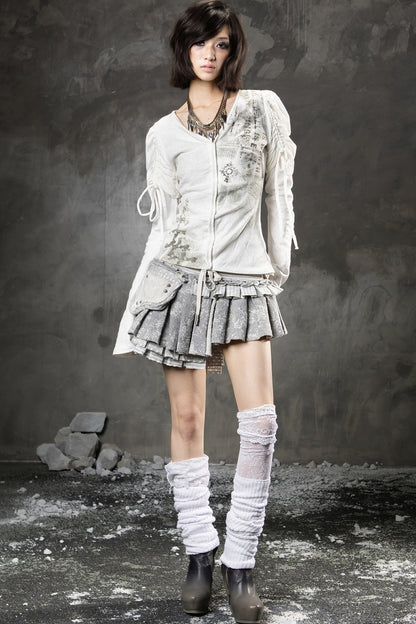 High-Waisted Multi-Layered Pleated Skirt
