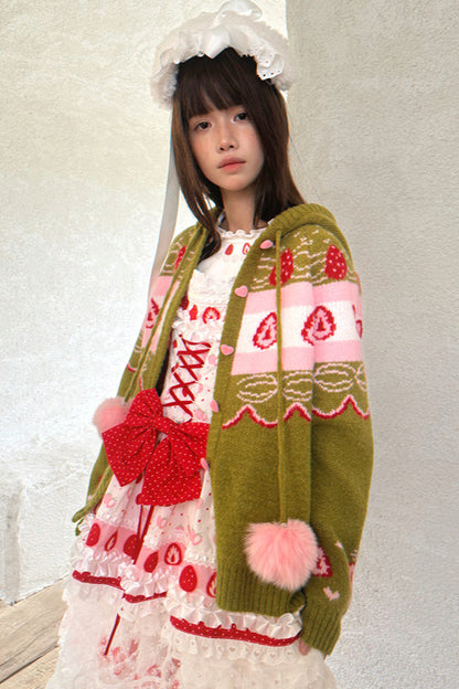 Strawberry Matcha Fair Isle Cardigan