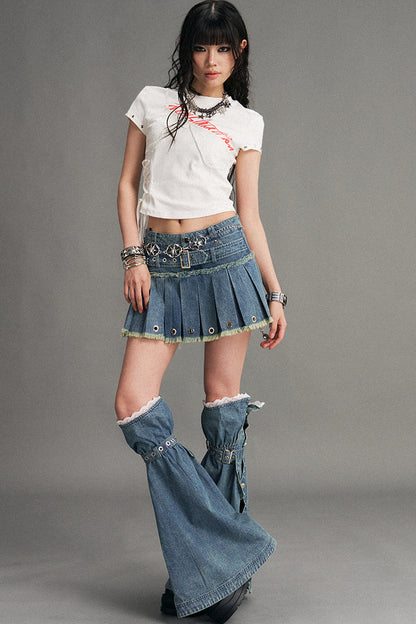Y2K Denim Leg Warmers