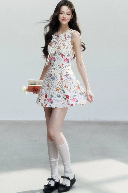 Pastoral Floral Cotton Dress