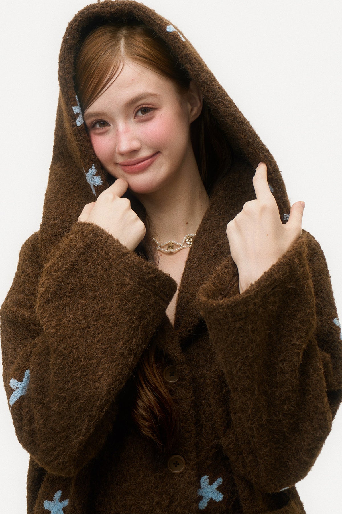 3D Embroidered Wool Coat