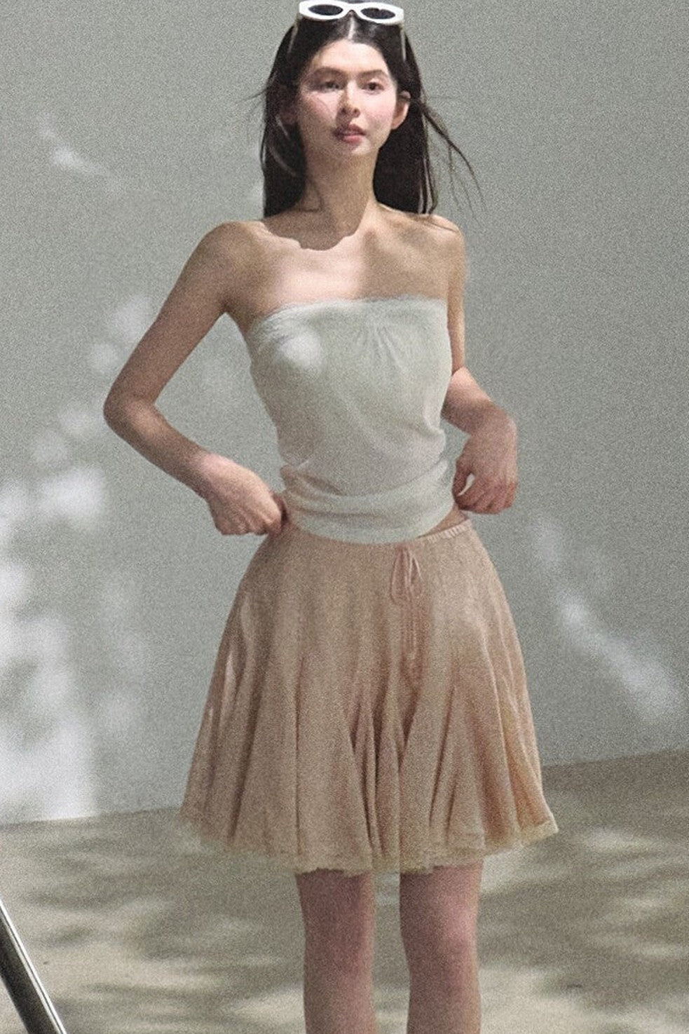 Linen Lace Off-Shoulder Top