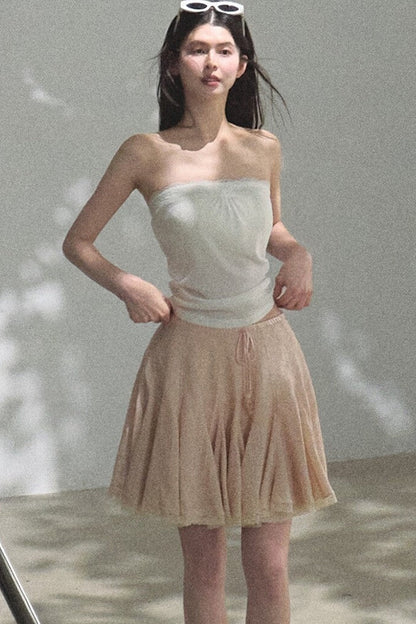 Linen Lace Off-Shoulder Top
