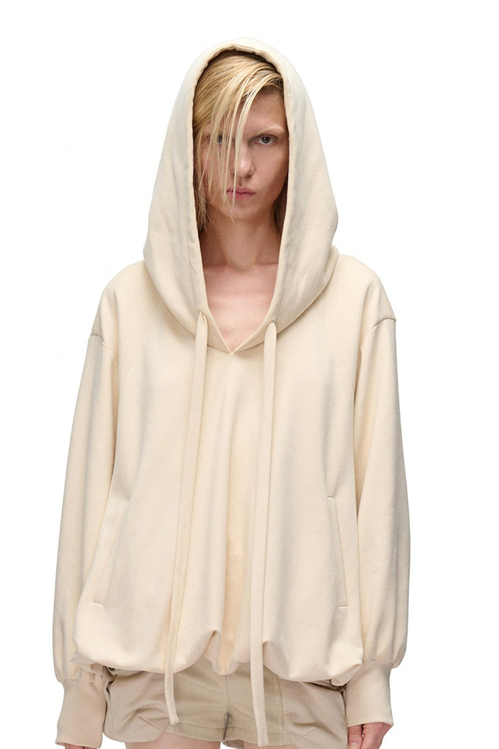 Bubble Cloud Floral-Shaped Loose-Fitting Pockets Hoodie