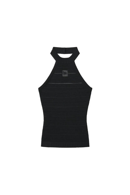 Stamp Pattern Organza Camisole Top