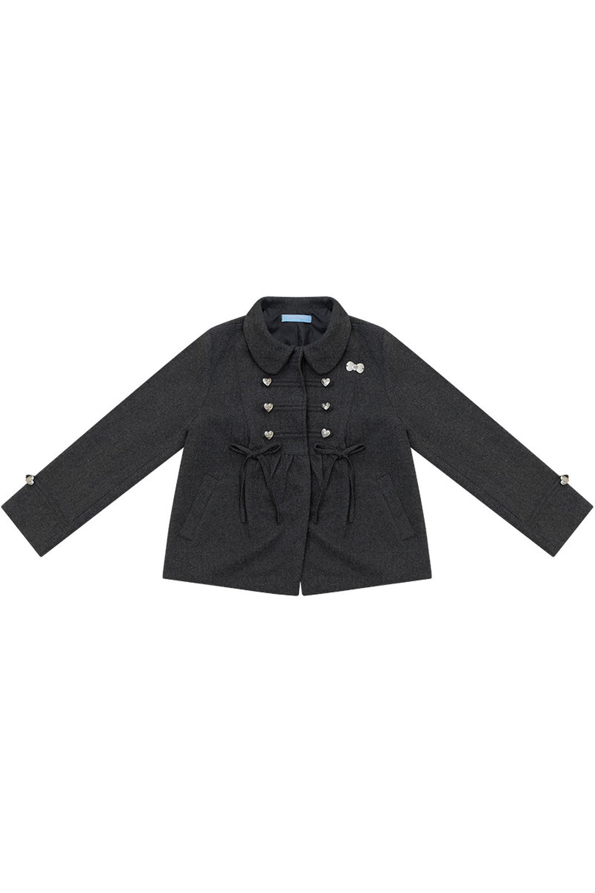 Doll Collar Bow Wool Coat