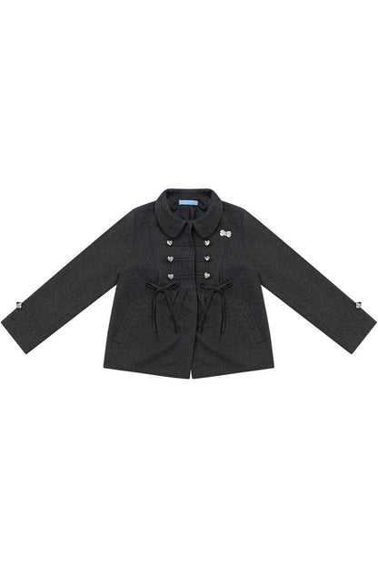Doll Collar Bow Wool Coat