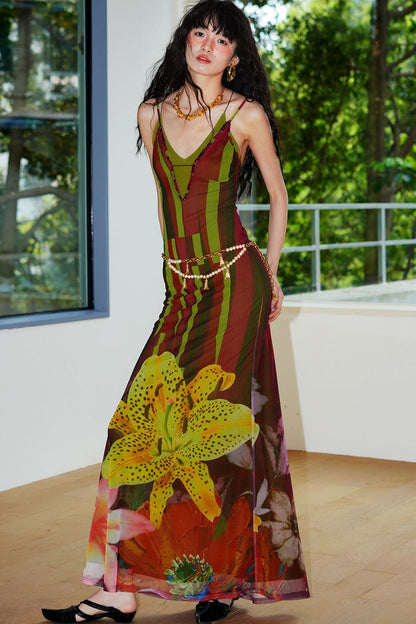 Western Vibe Slim Camisole Dress