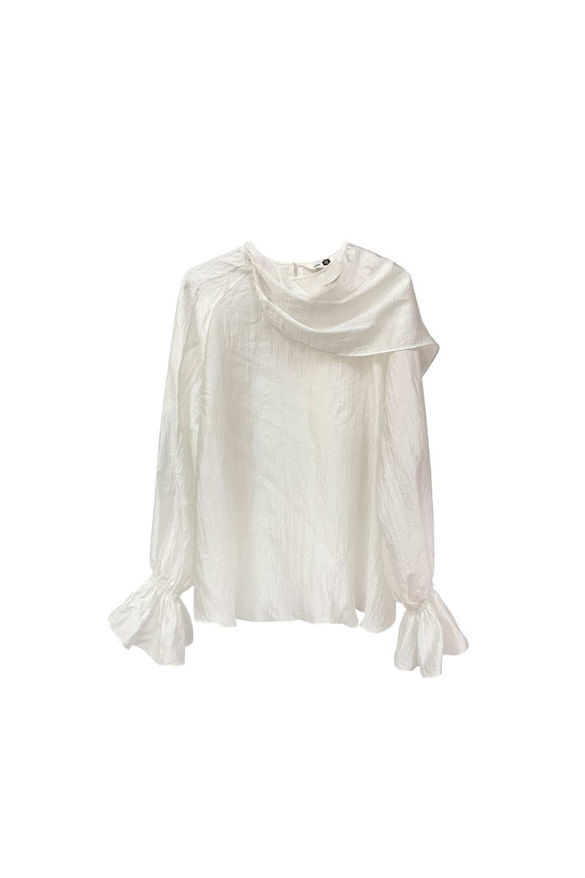 Moonlight Shawl Collar Bell Sleeve Shirt Tie-Up Skirt Set-Up