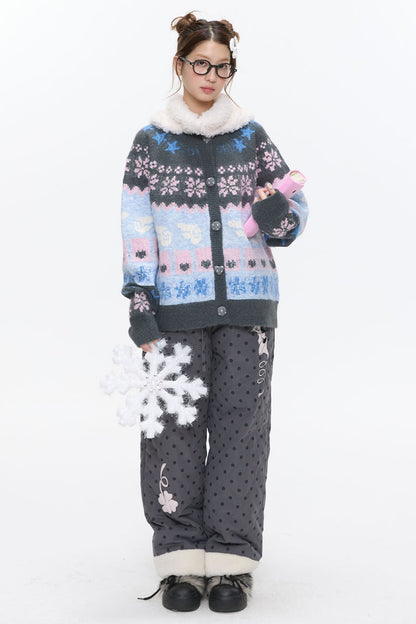 Snowflake Fair Isle Knit Top