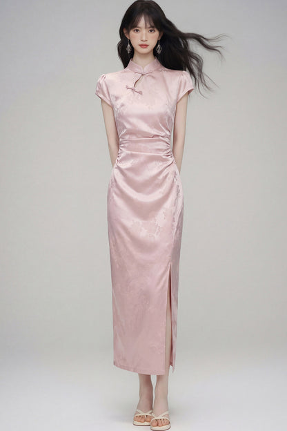 Peach Jade Cheongsam Dress