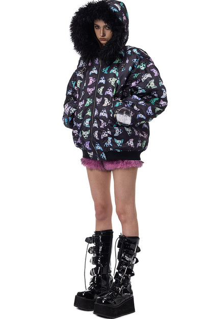 Cat Fur Collar Cotton Jacket
