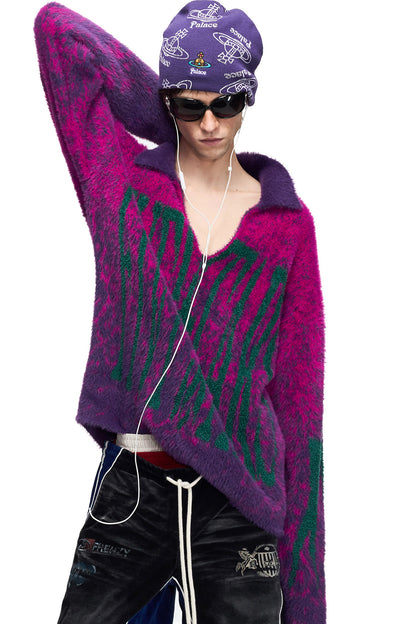 Fuzzy Cheetah Half-Cardigan