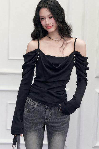 Layered-Look Off-Shoulder Top