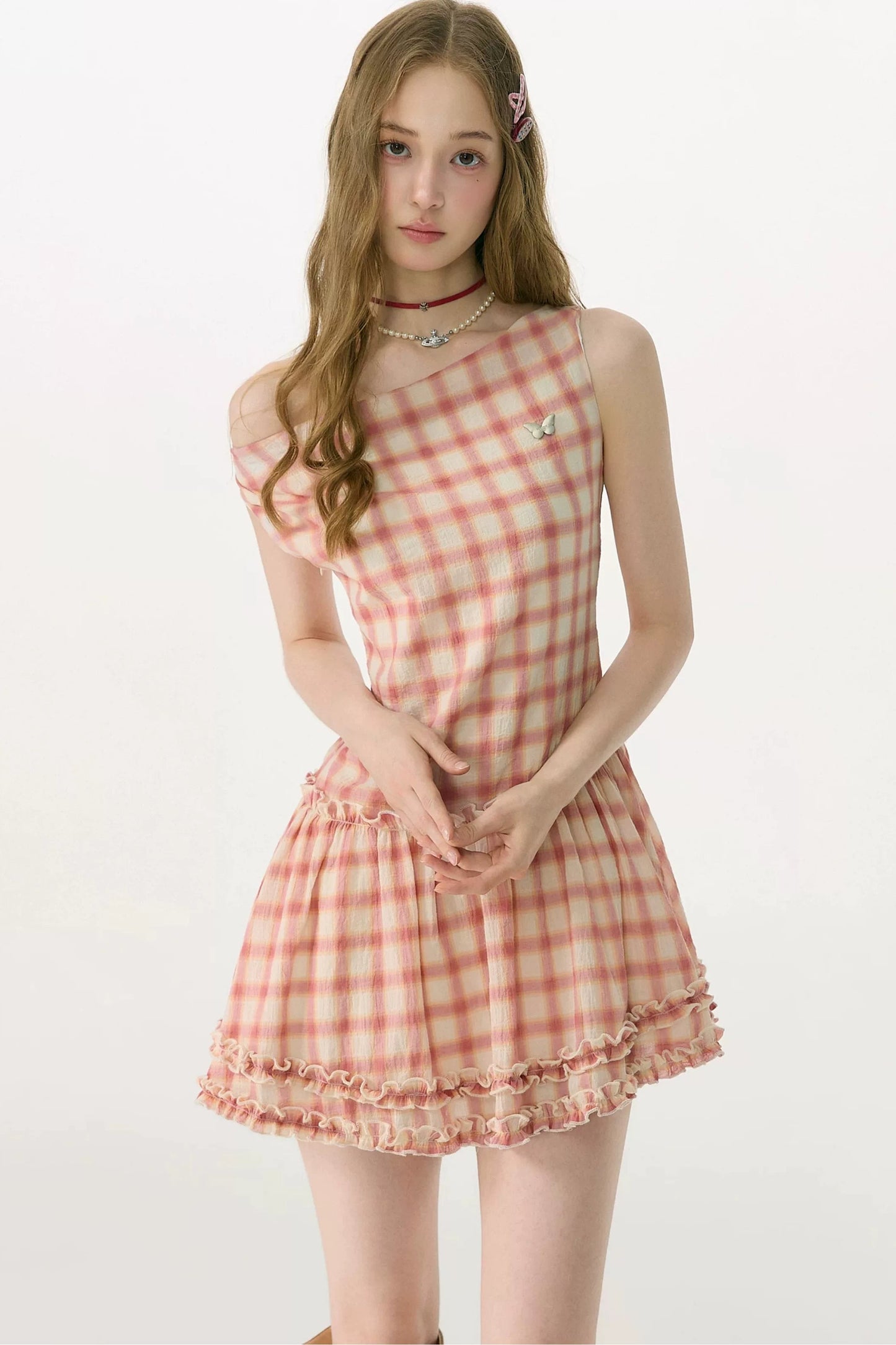 Sweetheart Plaid Summer Dress