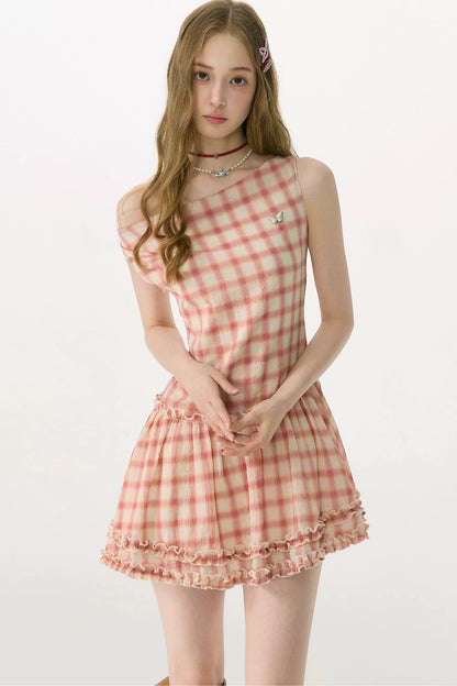 Sweetheart Plaid Summer Dress