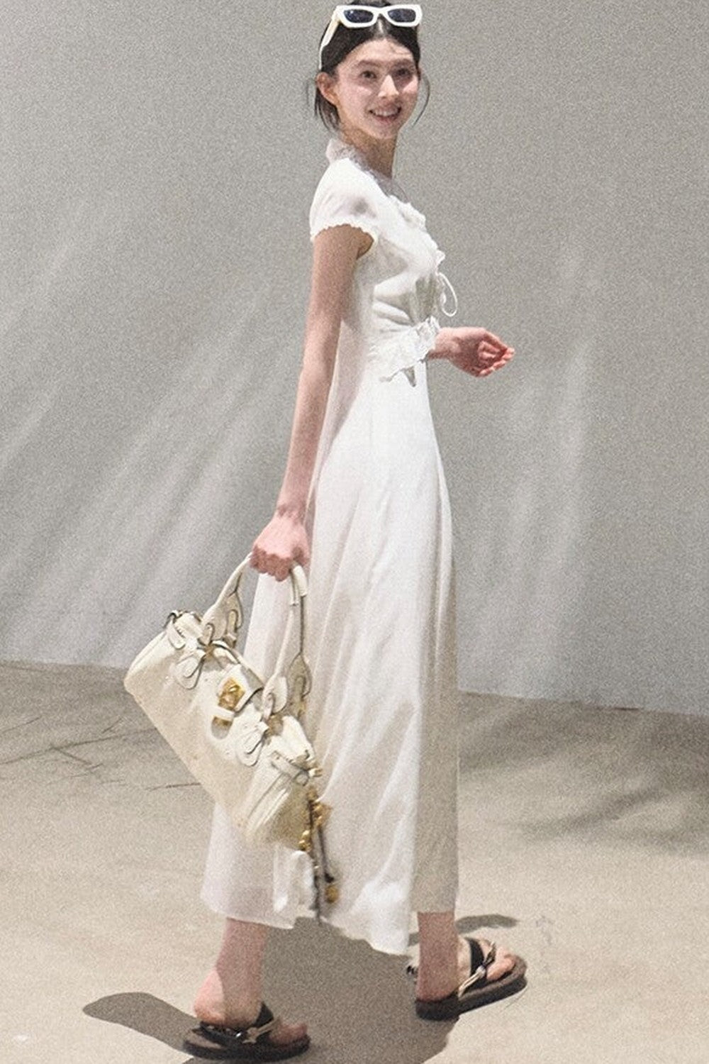 Lyocell Linen Lace Dress Set