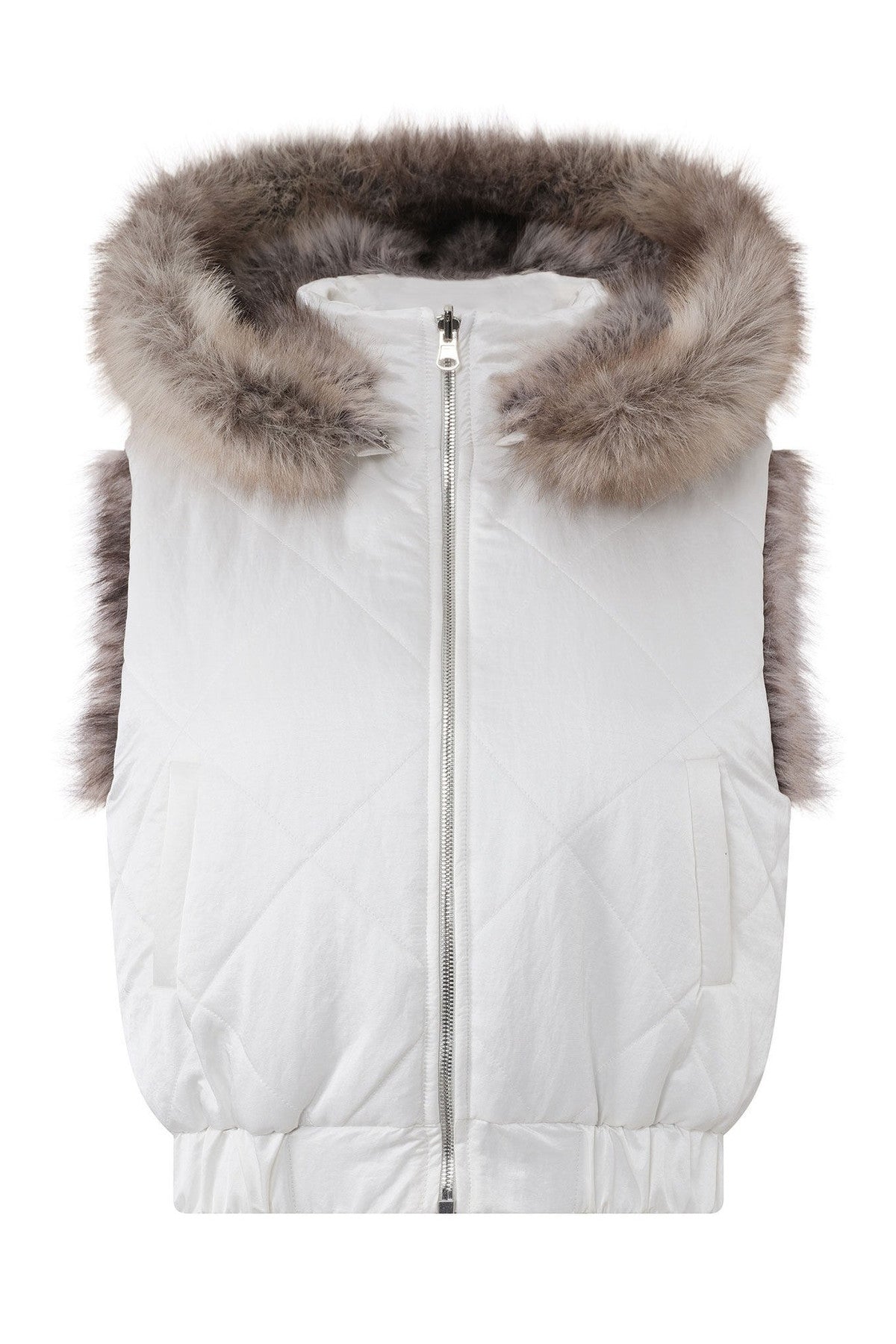 Reversible Detachable Fur Collar Vest