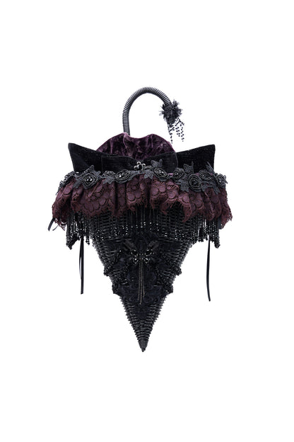 Gothic Sparkling Tassel Handheld Shoulder Handbag