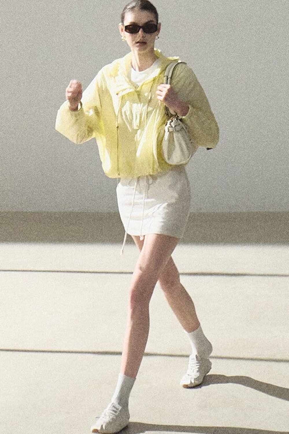 Bright Clouds Linen Skirt