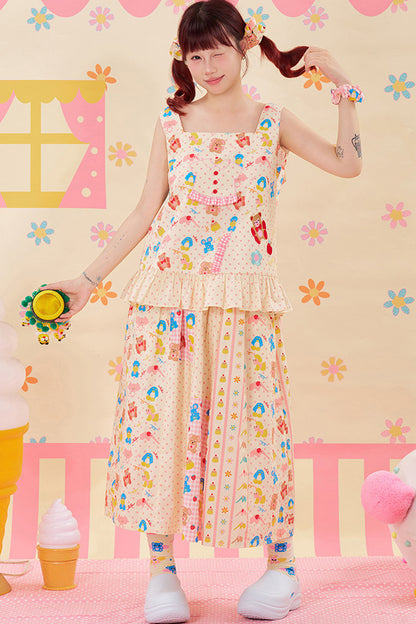 Color-Block Handmade Patchwork Skirt