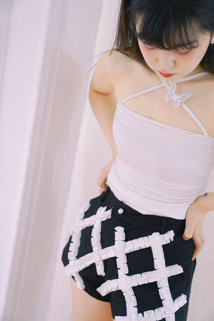 Butterfly Cross Strap Knit Camisole