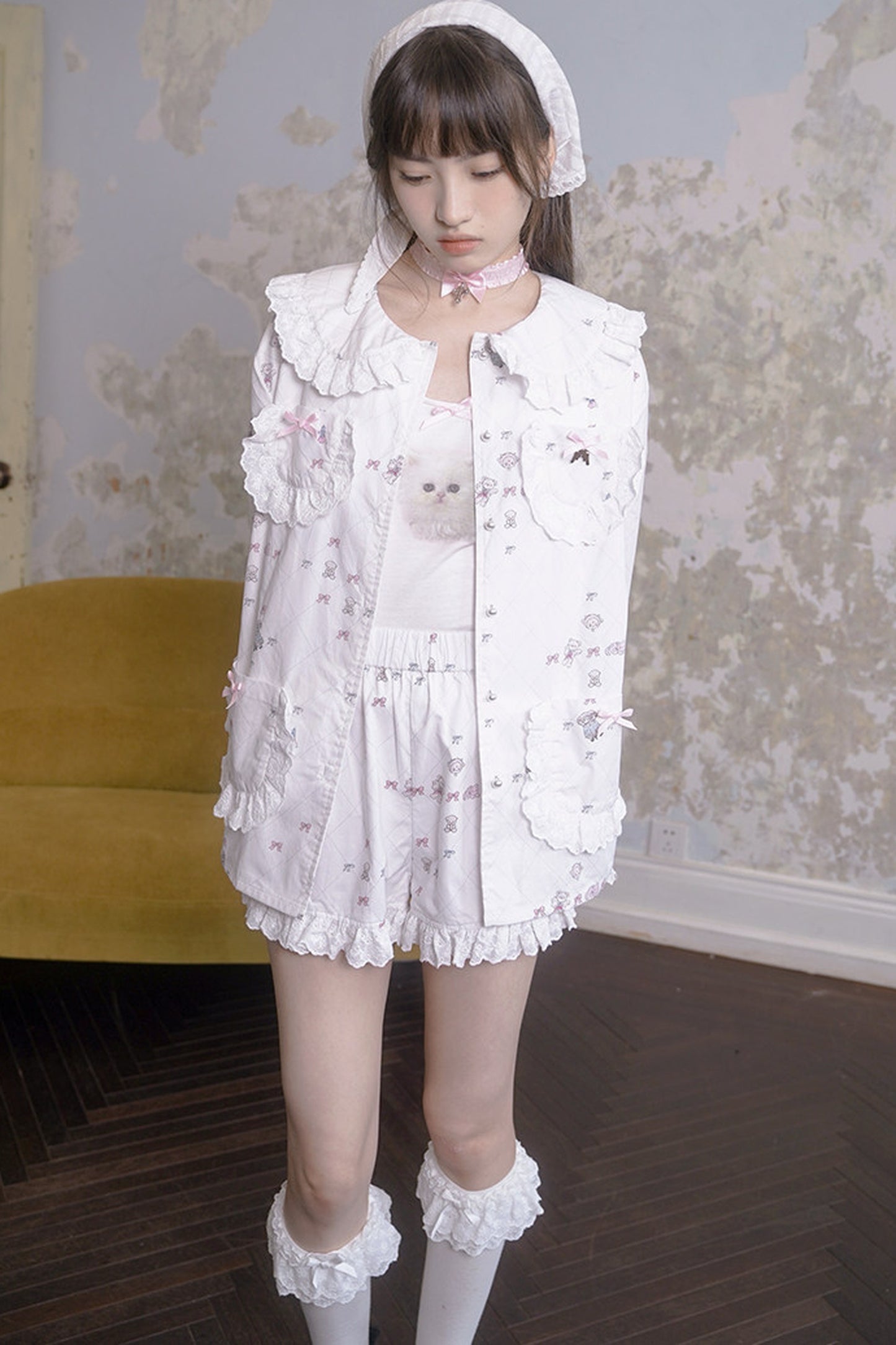 Milkyhearts Bow-Knot Pajama Shorts