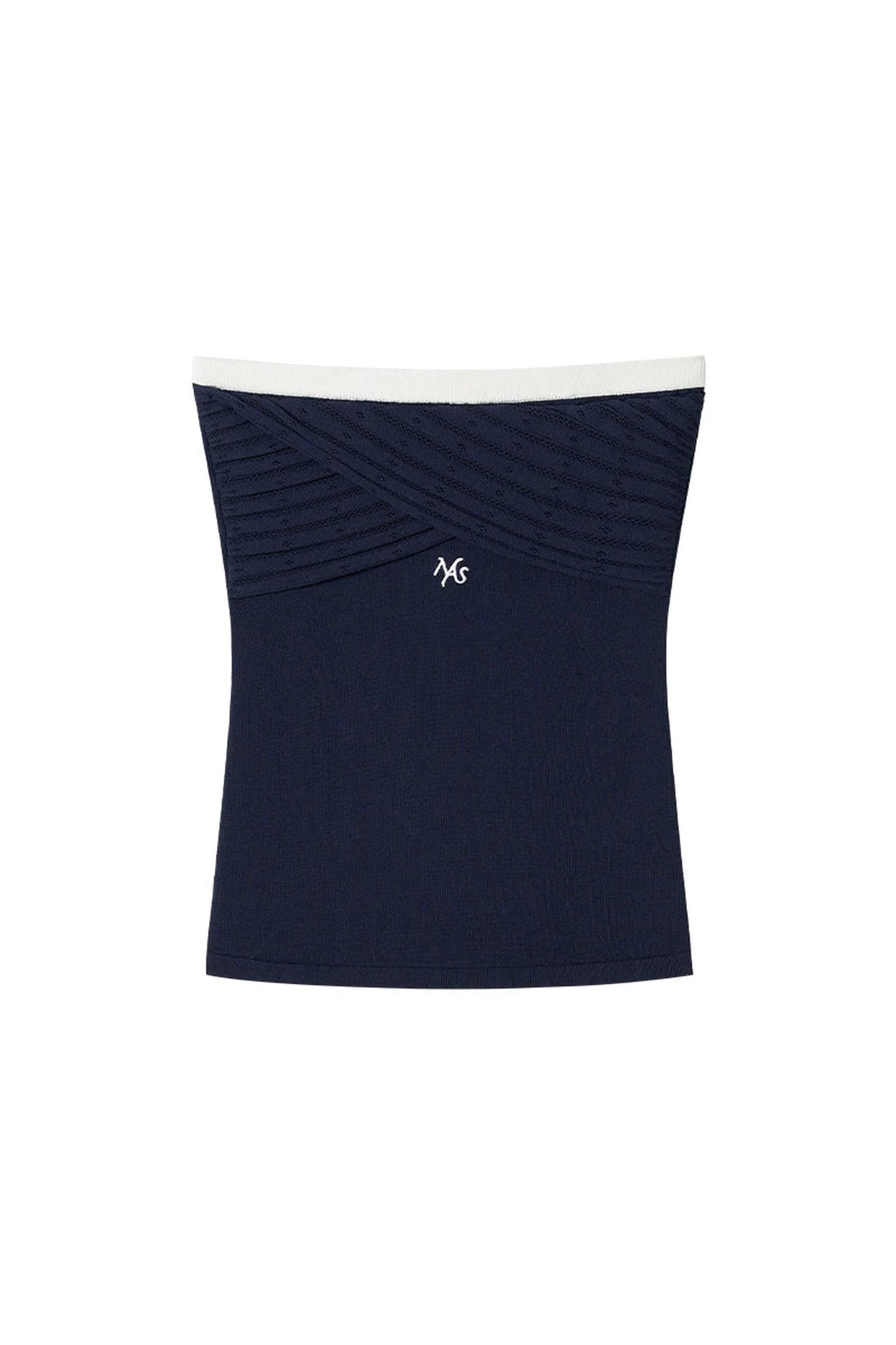 Lace Knit Ruched Vest
