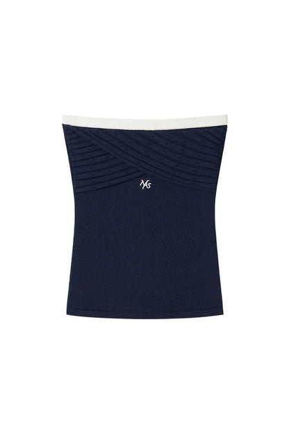 Lace Knit Ruched Vest