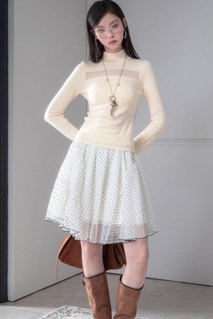 Mercerized Wool Knit Top