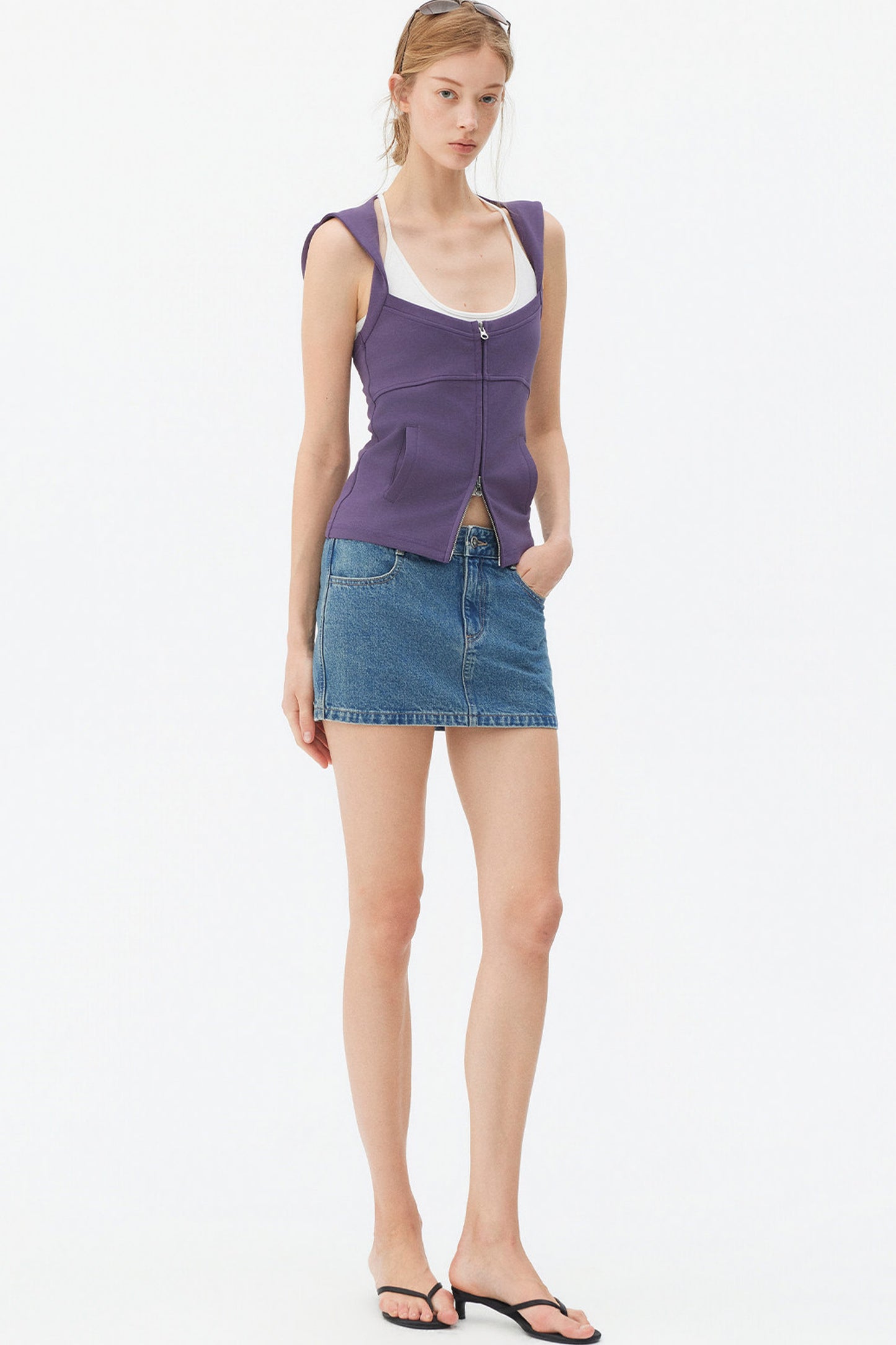 Ensemble gilet sans manches à couches aérées